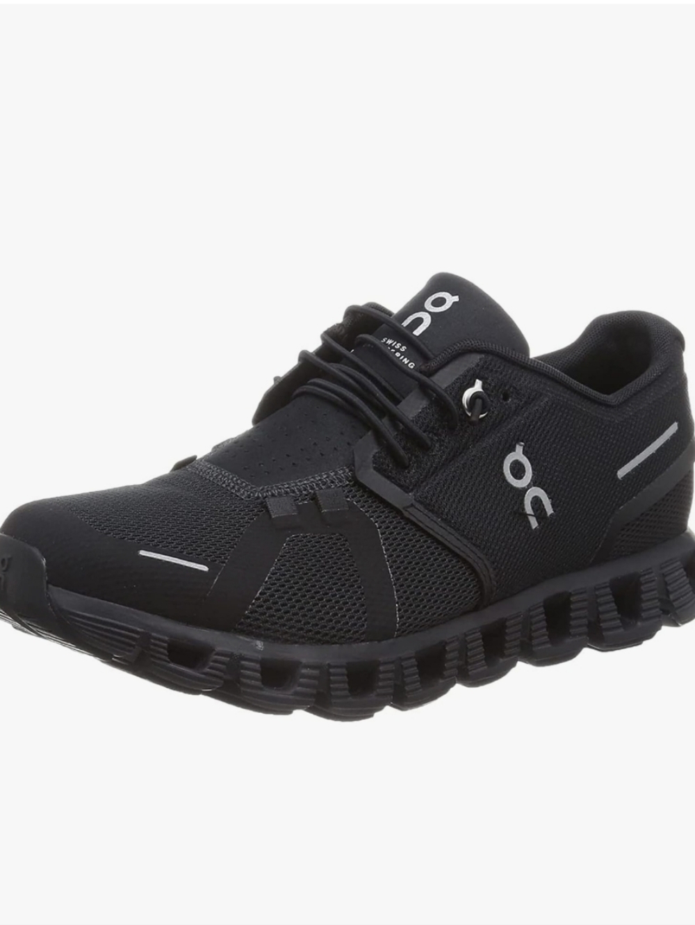 On Running Men's Black Athletic Cloud 5 Tec Running Shoes Lightweight Waterproof